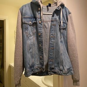 Jean sweatshirt jacket